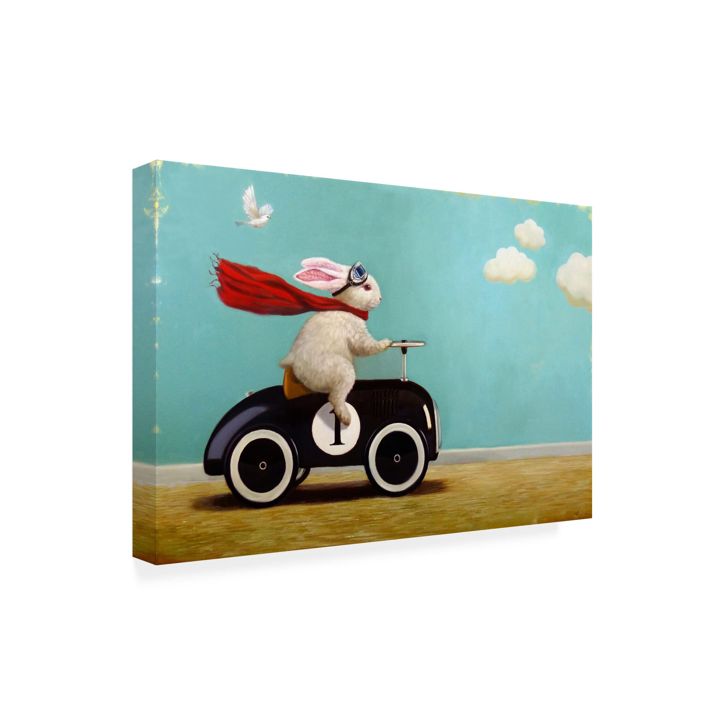 Lucia Heffernan 'Road Trip' Canvas Wall Art - Whimsical Animal Painting for Living Room, Bedroom & Office Decor - Perfect Gift for Travel Lovers & Art Collectors