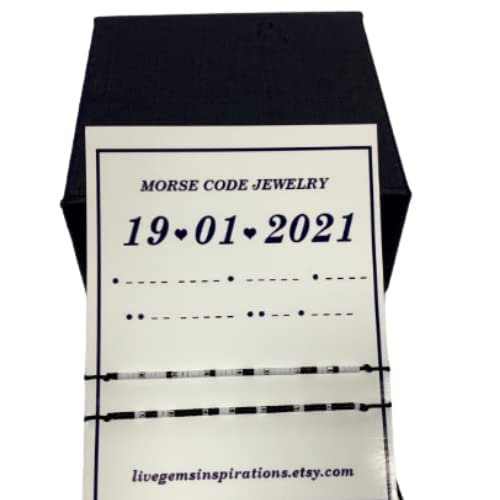 I Love You Always Morse Code Bracelet - Romantic Couple Jewelry for Men & Women - Thoughtful Birthday, Anniversary & Long Distance Gifts for Boyfriend, Girlfriend, Husband or Wife - Perfect for Date Nights, Valentine's Day & Special Occasions