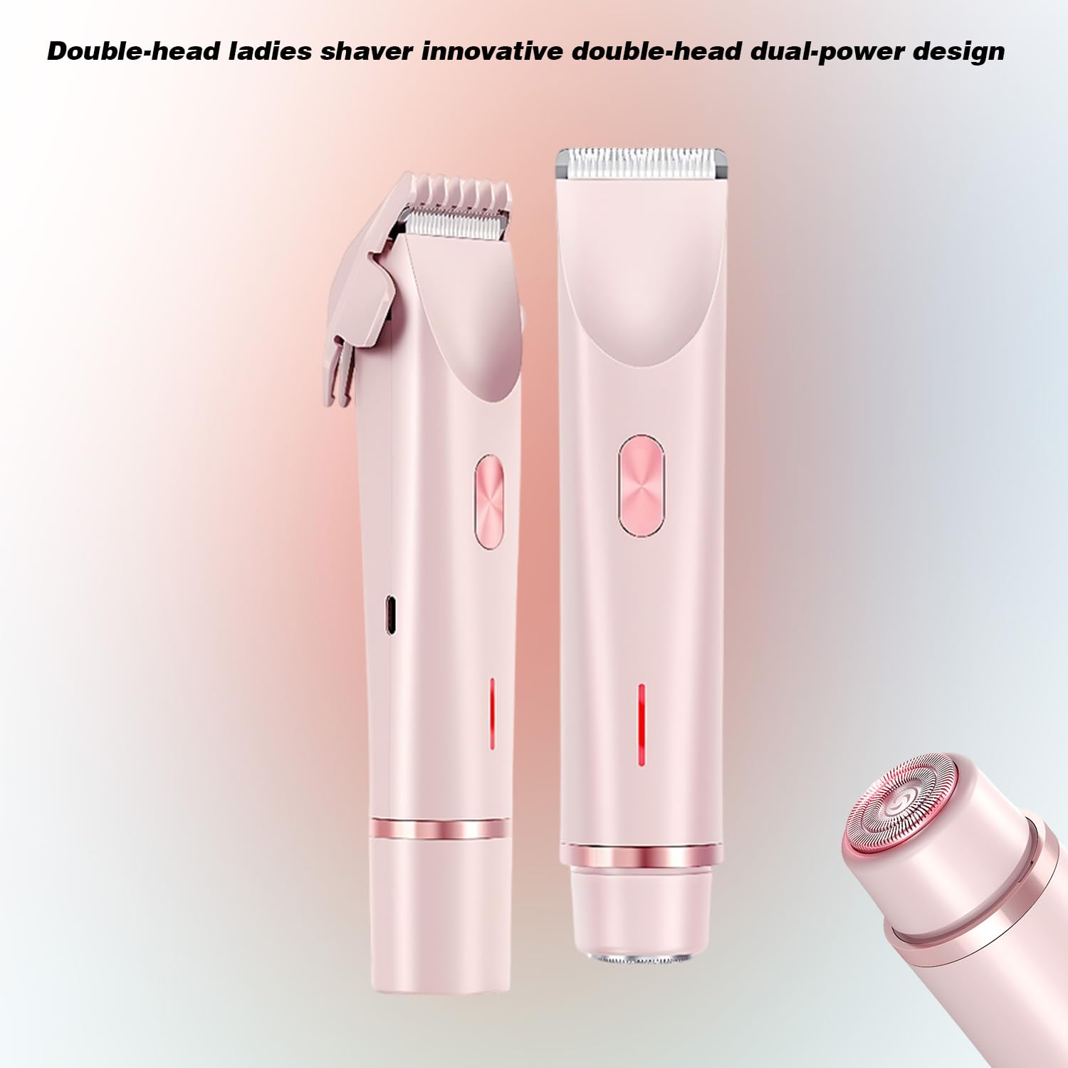 Pink Galaxy Women's Electric Razor - 2 in 1 Rechargeable Bikini & Body Shaver for Smooth Skin - Perfect for Travel, Gym & Sensitive Areas (Blue)