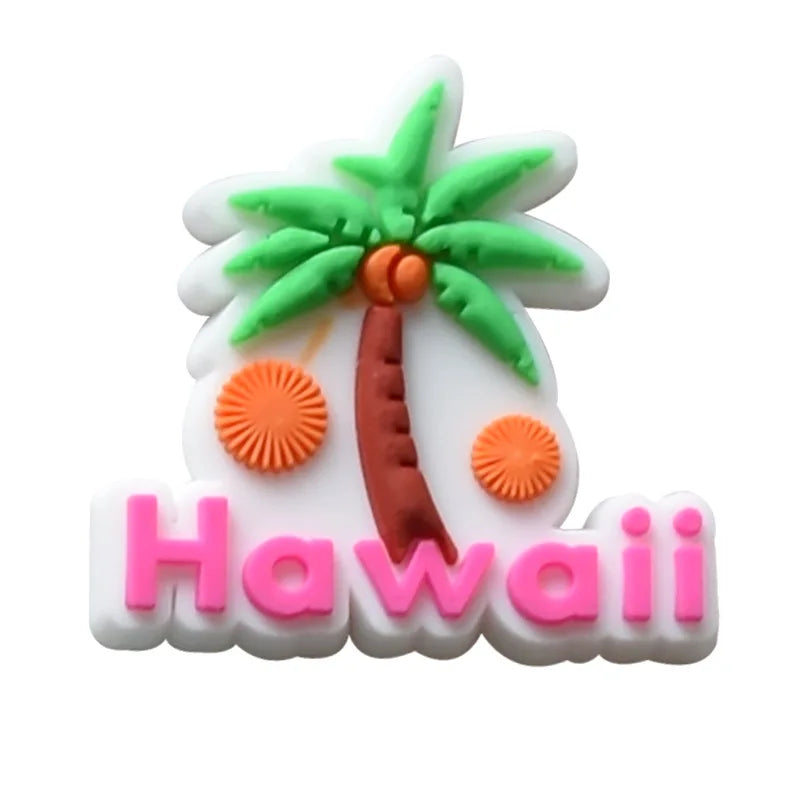 Trendy Summer Beach Shoe Charms Pins for Crocs - Fun Shoe Accessories & Decorations for Kids & Adults - Perfect for Christmas Parties, Beach Vacations & Everyday Wear