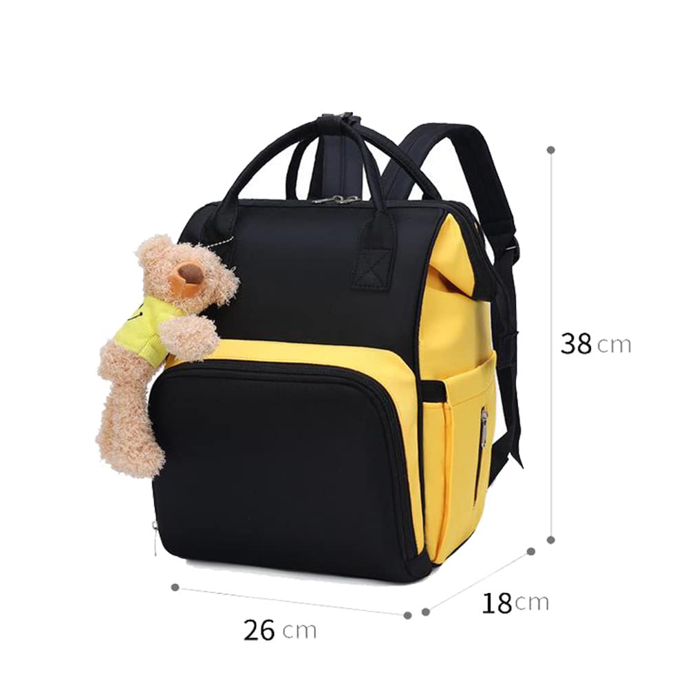 Waterproof Diaper Backpack for Women - Portable Nursing Baby Bag with Multiple Pockets, Pink (Perfect for Travel, Shopping & Outings with Baby)