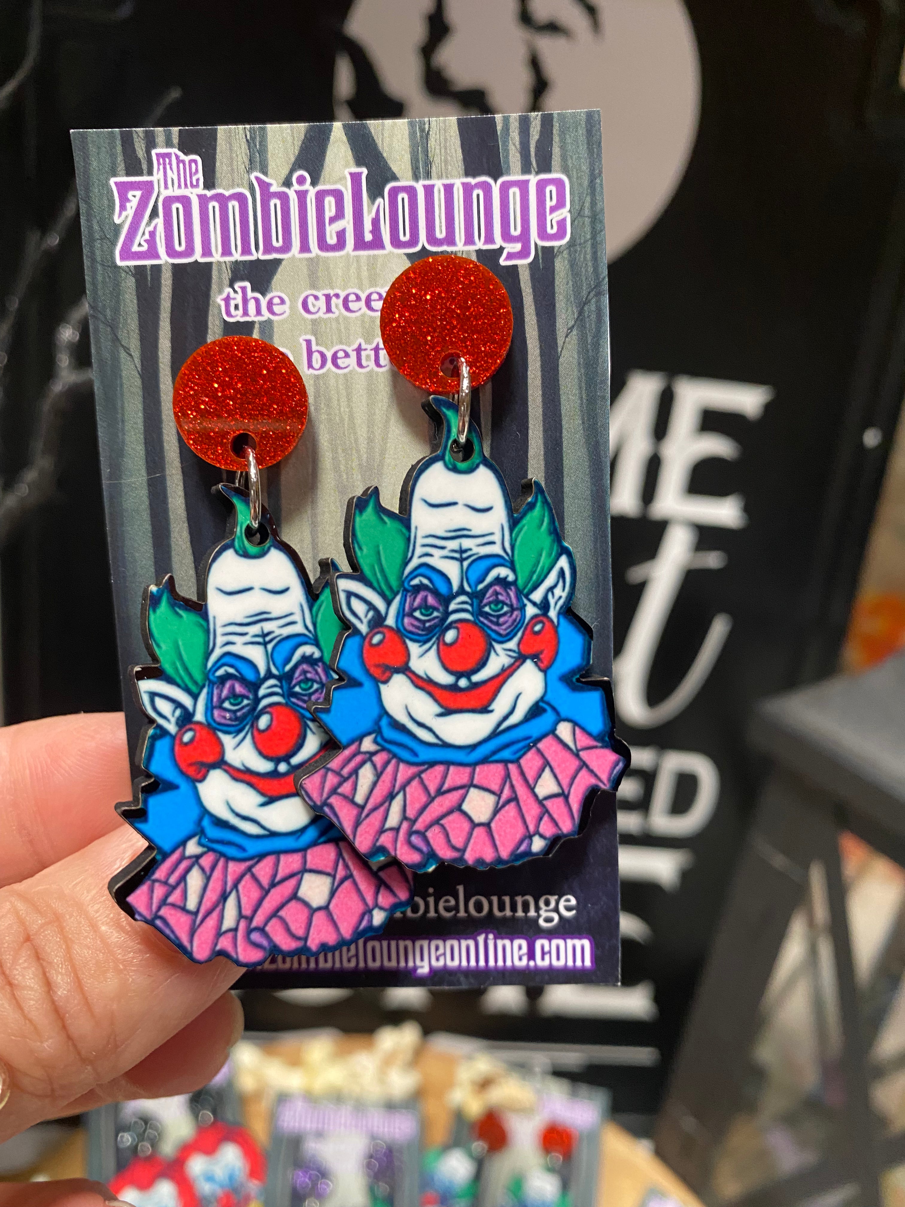 Killing Clowns Earrings - Unique Horror Jewelry for Halloween & Cosplay - Perfect for Costume Parties & Gifts