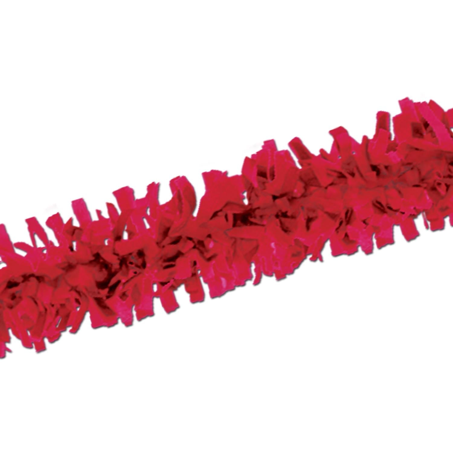 12-Piece Beistle Party Tissue Festooning Decorations - Red - Perfect for Birthday Parties, Baby Showers & Holiday Celebrations