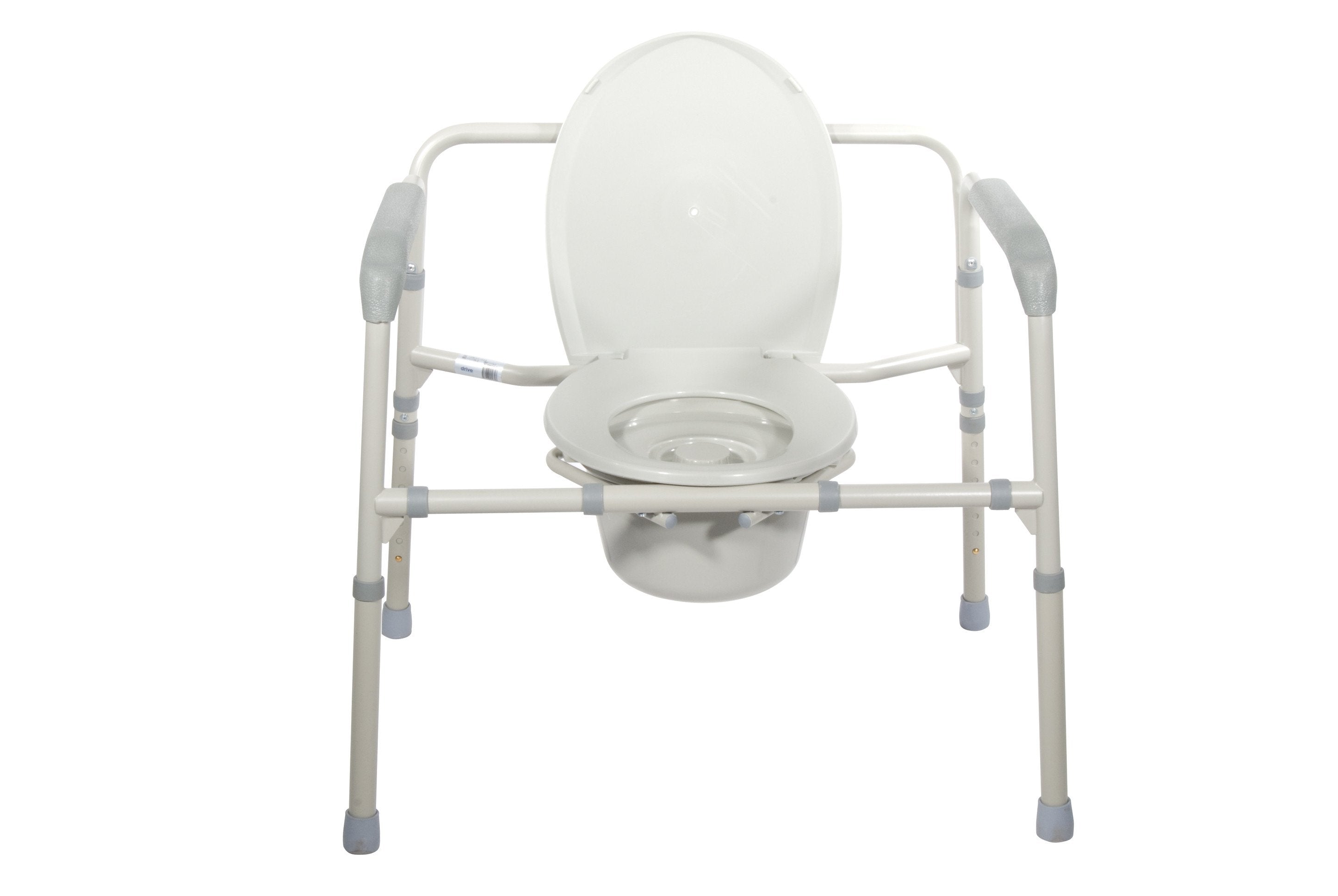 Heavy Duty Bariatric Folding Bedside Commode Seat - 500 lbs Capacity, Adjustable Height, Portable Toilet Chair for Elderly & Disabled - Ideal for Home Care, Hospitals & Travel Use