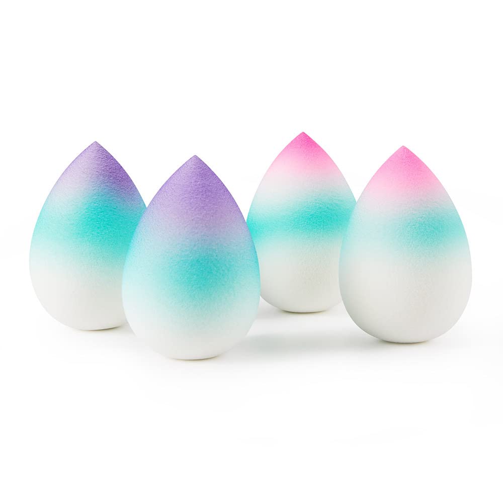 5-Piece Marbling Makeup Sponge Set - Soft Professional Beauty Blender Sponges with Sponge Holder & Egg Bottle | Water Drop Shape for Flawless Foundation & Concealer Application | Perfect for Daily Makeup, Travel & Professional Use