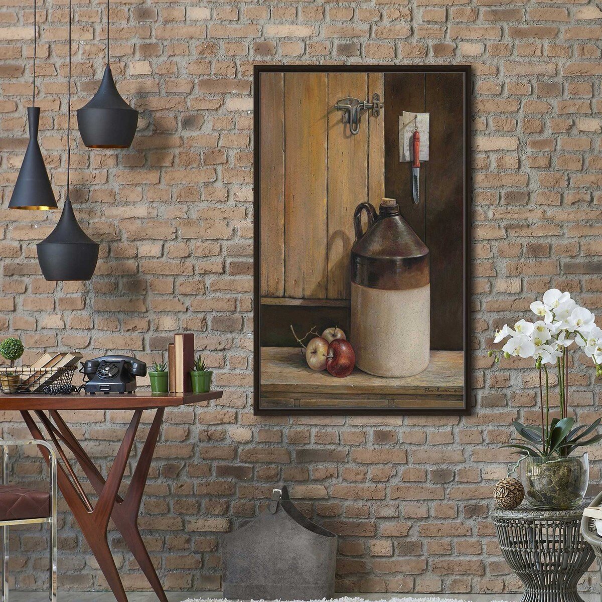 Ruane Manning Apple Cider Print on Floating Canvas - Premium Wall Art for Kitchen, Dining Room & Home Decor