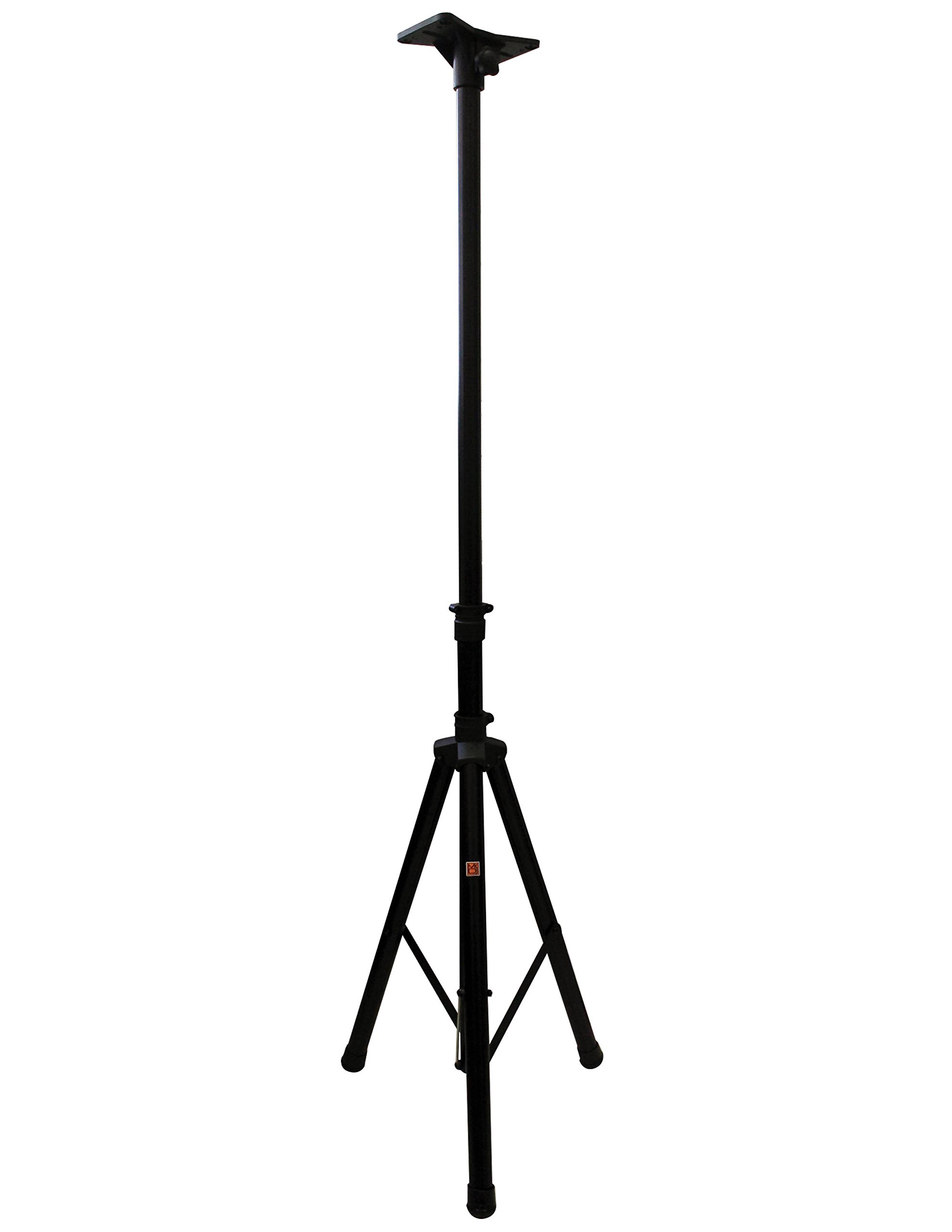 Mr. DJ SS450 Folding Tripod DJ Speaker Stand with Mounting Plate - Heavy Duty Adjustable PA System Stand for Live Performances, DJ Gigs & Outdoor Events