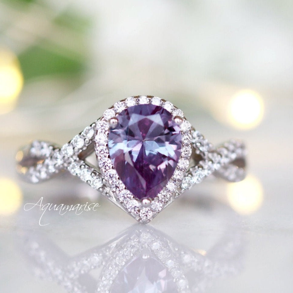 Flair Alexandrite Ring Sterling Silver – Elegant & Durable Jewelry for Women, Perfect for Weddings, Anniversaries & Special Occasions