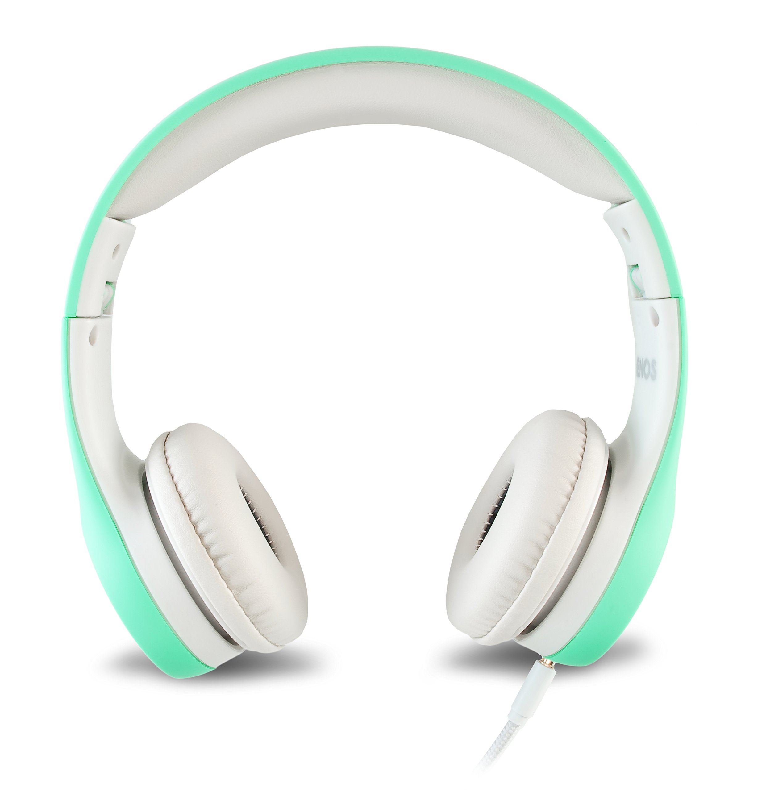 Nenos Kids Headphones with Volume Limiter - Foldable Over-Ear Headphones for Children, Safe & Comfortable (Mint Green) - Perfect for Online Learning, Gaming, and Travel
