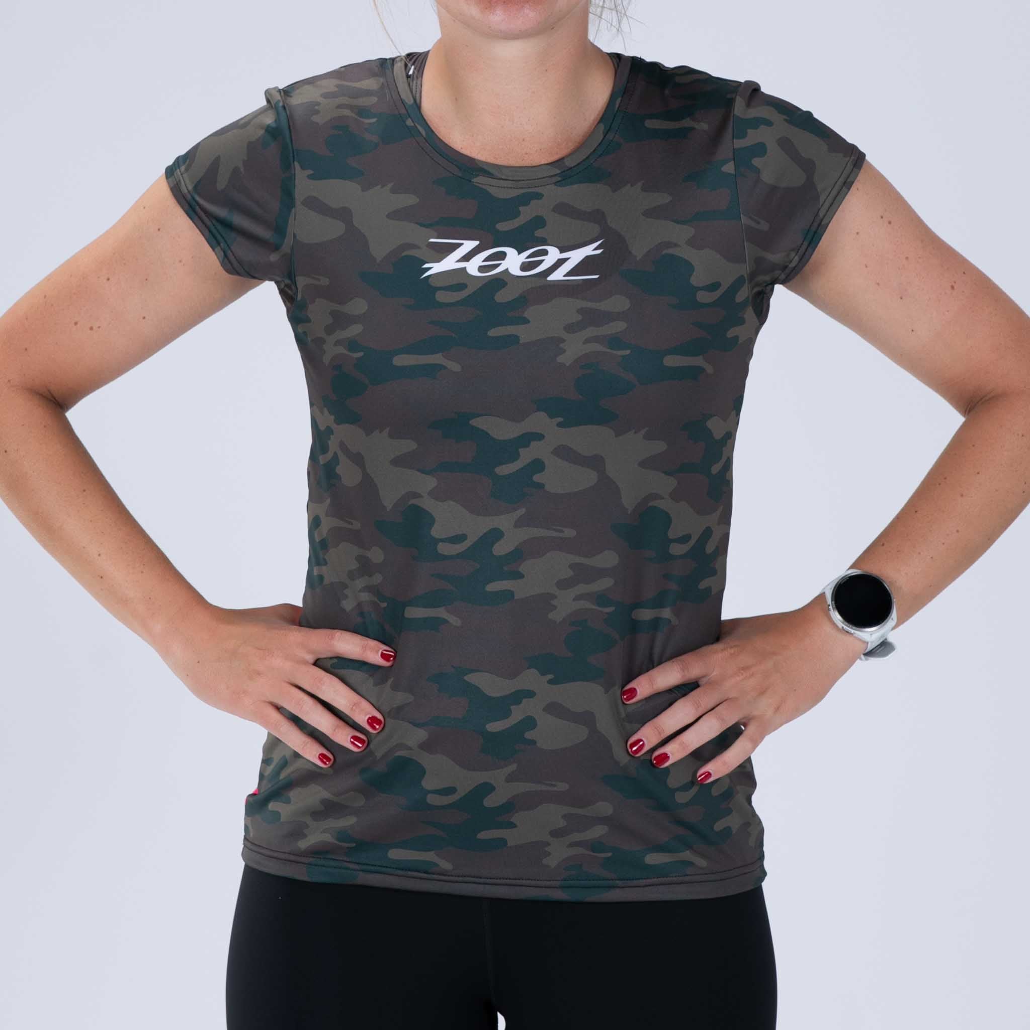 Women's Limited Edition Running Tee - California Camo Print | Lightweight & Breathable for Outdoor Workouts & Gym Training