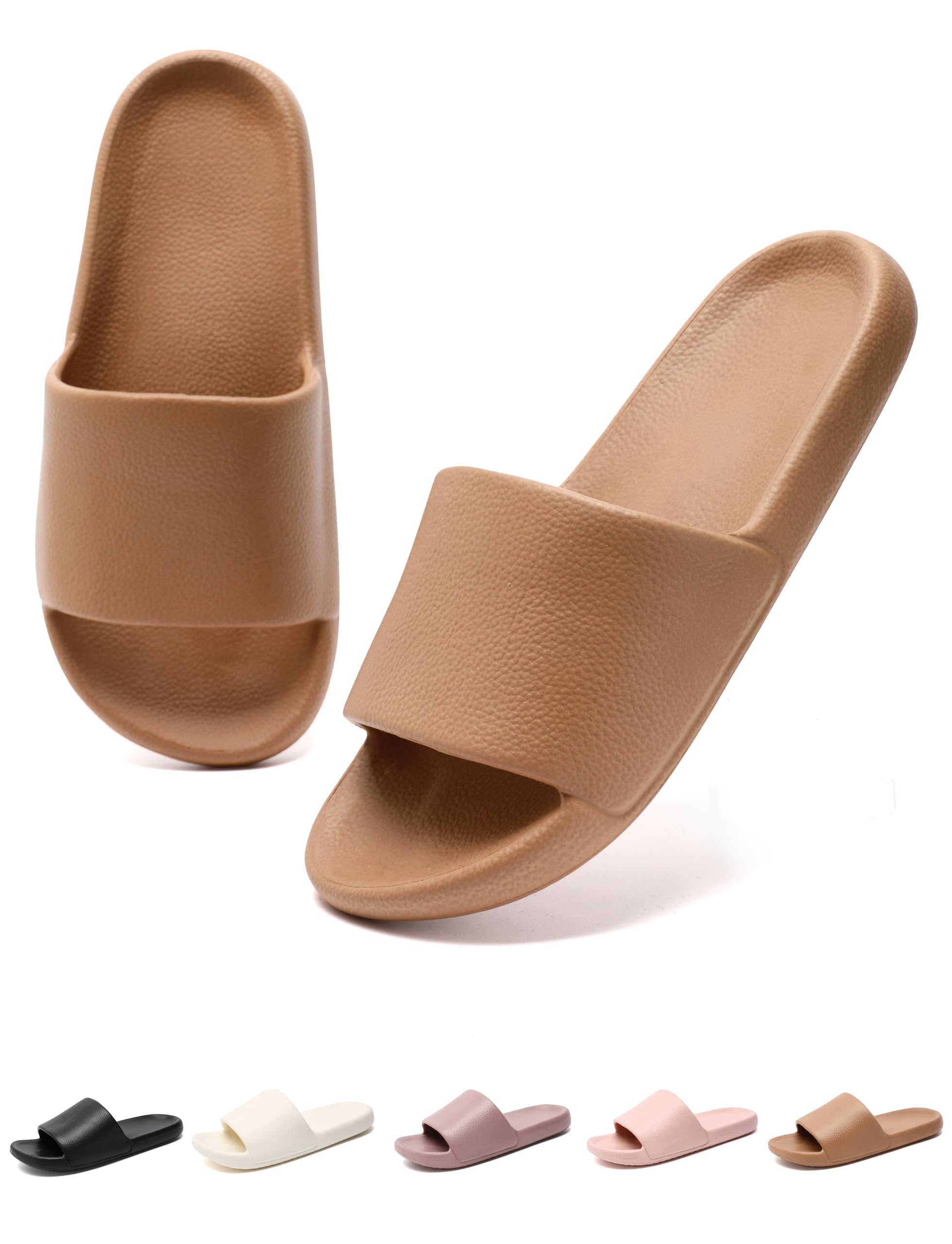 **Women's & Men's Quick-Drying House Slides - Unisex Cloud Shower Slippers, Comfortable Waterproof Slide Sandals for Indoor & Outdoor Use - Perfect for Bathroom, Poolside, and Lounging**