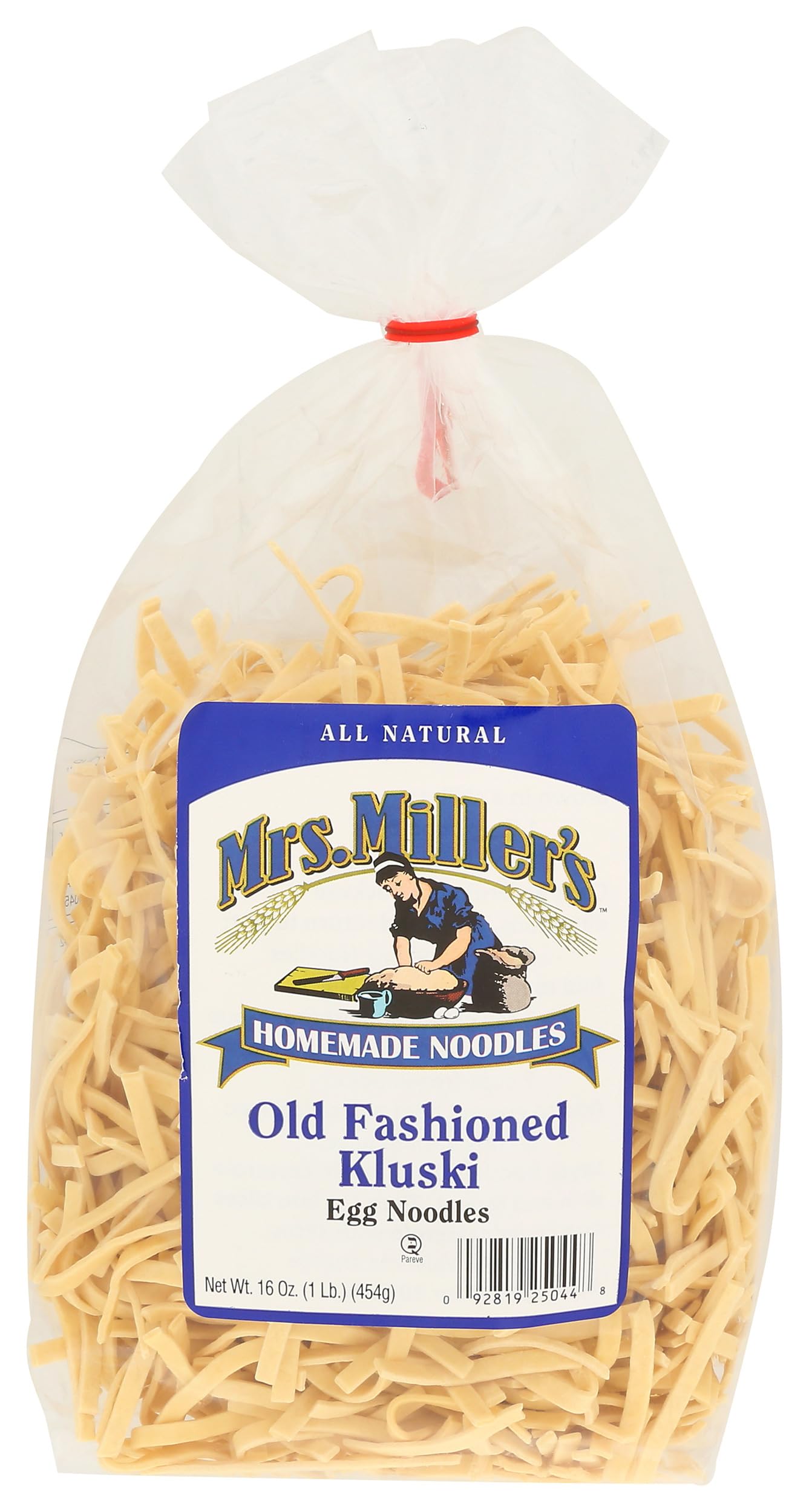 Mrs. Miller's Homemade Old Fashioned Egg Noodles - Traditional Kluski Pasta, 16 oz (Pack of 1) | Perfect for Soups, Casseroles & Family Dinners