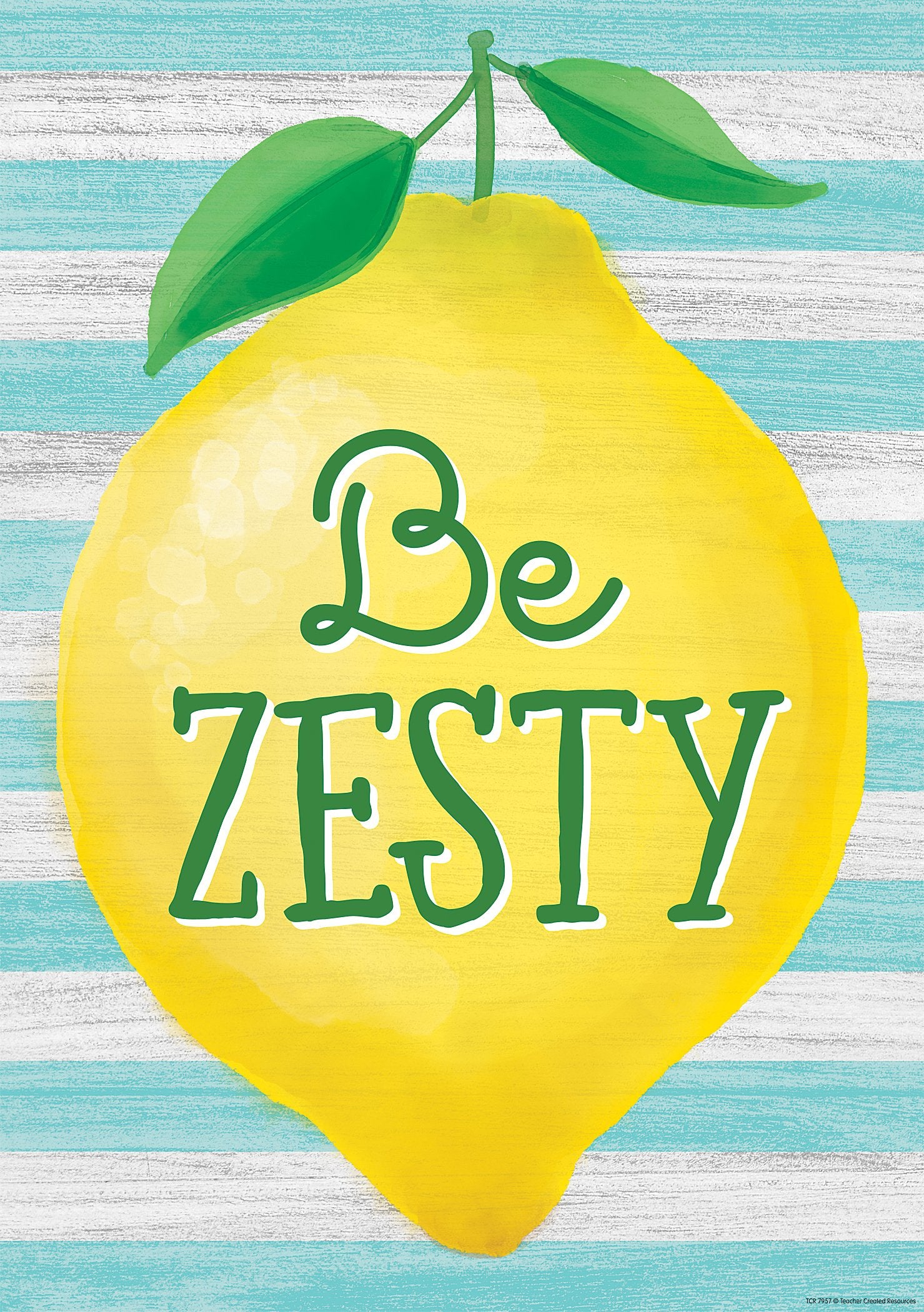 Be Zesty Positive Poster - Motivational Wall Art for Home & Office Decor - Inspirational Quotes for Living Room, Bedroom, or Workspace