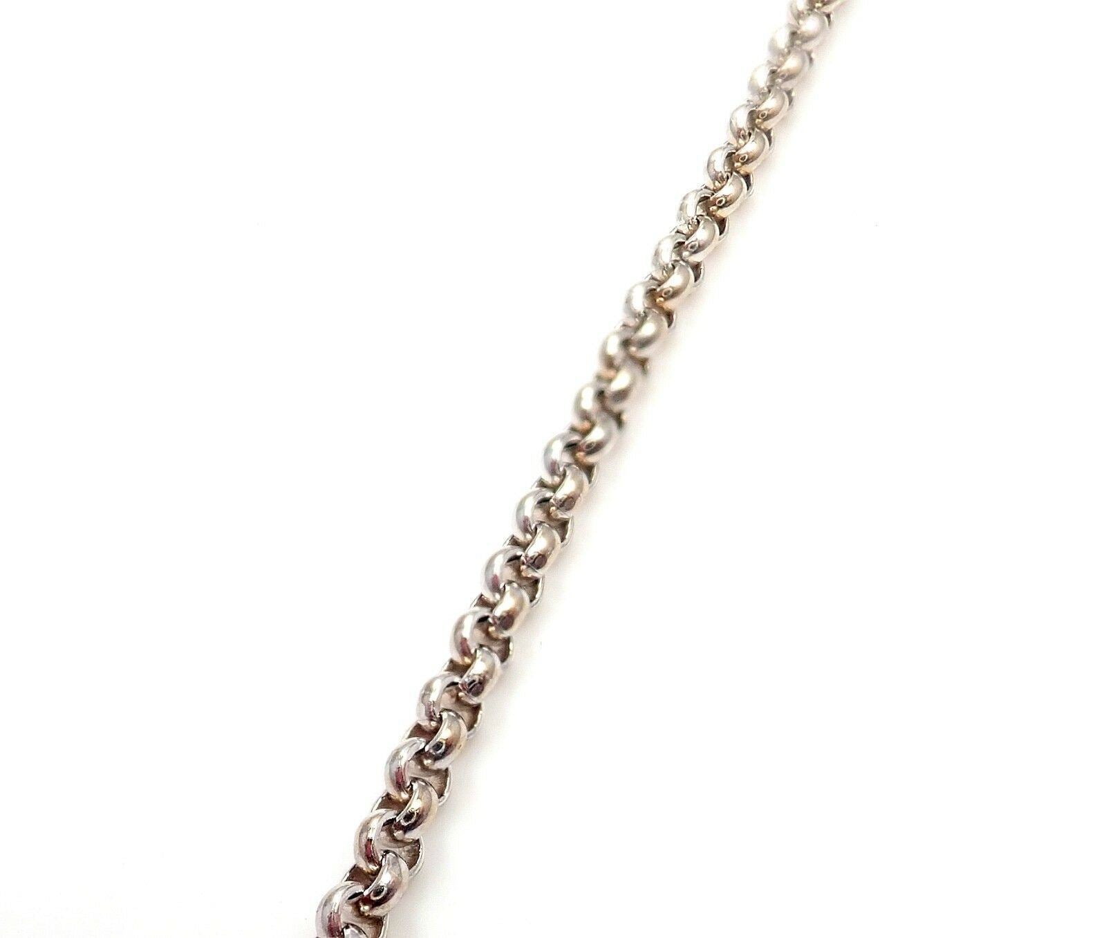 Authentic Chopard 18k White Gold Simple Chain Necklace 16.75 Inches - Elegant Minimalist Jewelry for Women, Perfect for Everyday Wear, Gifts & Special Occasions