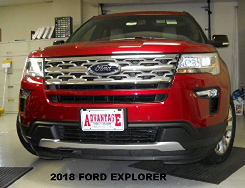 Lebra 2-Piece Black Front End Car Mask Bra Cover for 2018-2019 Ford Explorer - Paint Protection & Bug Shield for Highway Driving & Road Trips