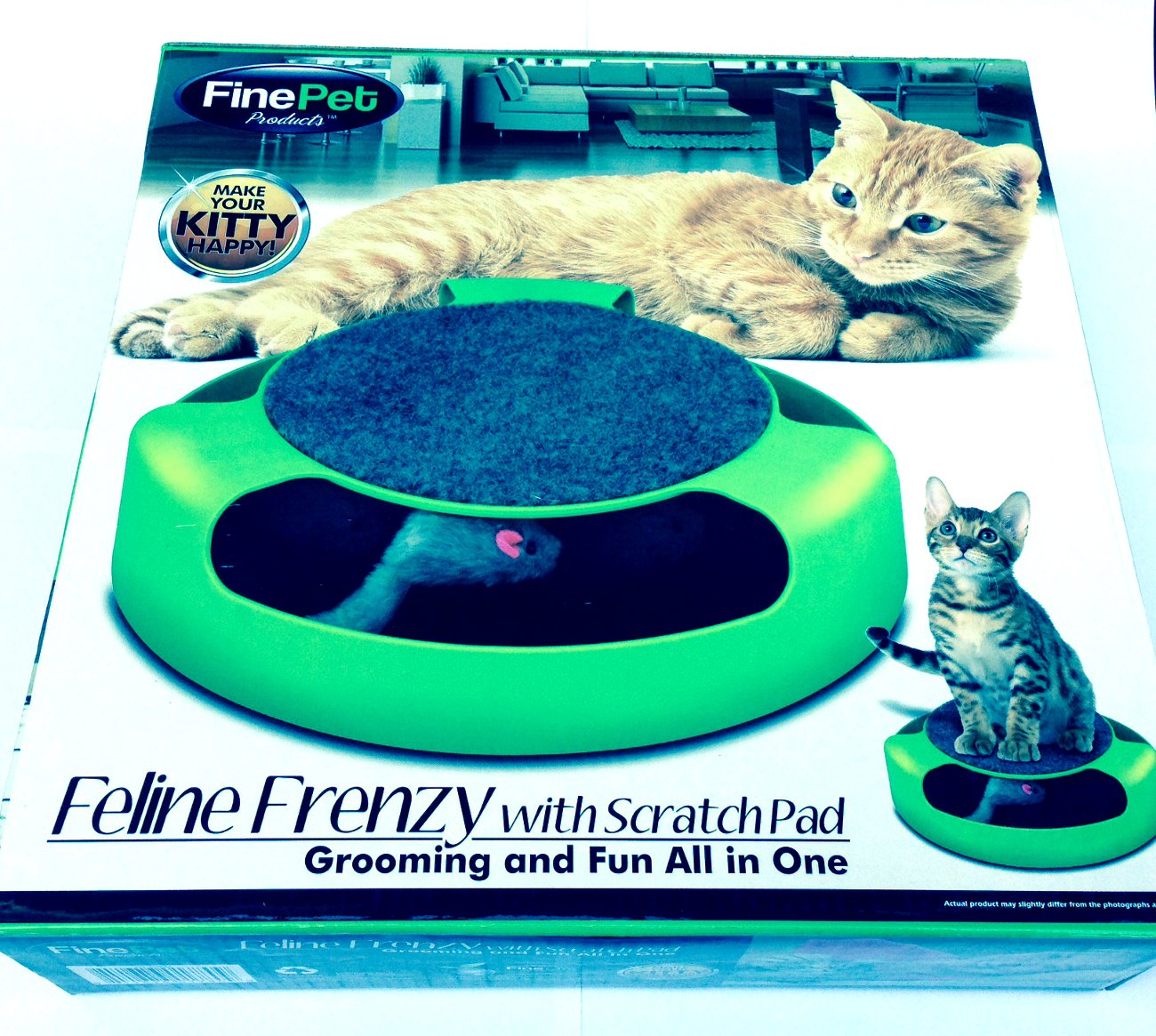 Interactive Cat Toy with Scratch Pad - Fun & Durable Play for Indoor Cats - Perfect for Playtime, Exercise & Stress Relief