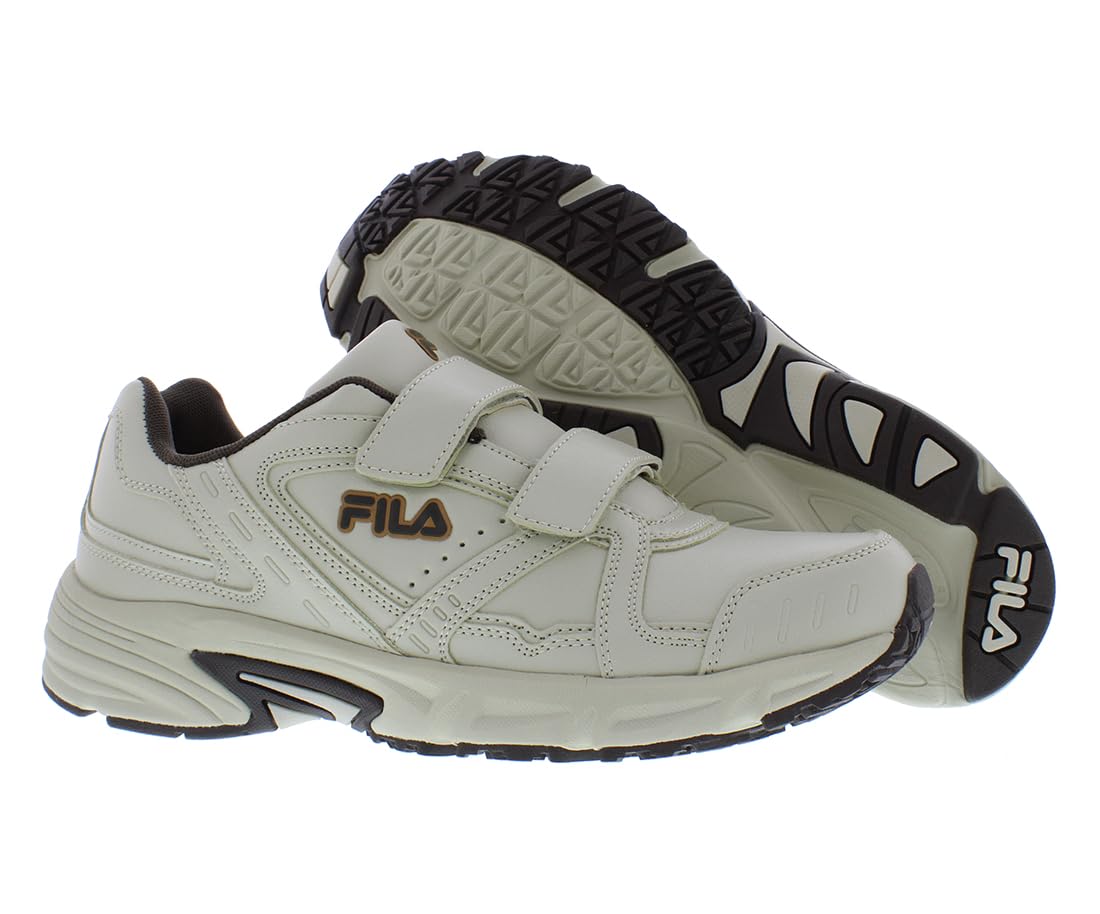 Fila Memory Decimus Men's Sneakers - Comfortable Casual Shoes in Cream/Espresso/Wheat, Size 44 EU - Perfect for Running, Walking & Everyday Wear