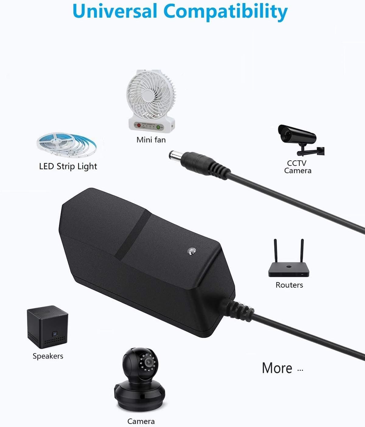 9V 1A AC/DC Power Adapter - Universal 9V Power Supply for Router, Arduino, Toys, Recorder & Bluetooth Speaker - Compatible with 100mA-1000mA Devices - Perfect for Home Office, DIY Projects & Electronic Gadgets