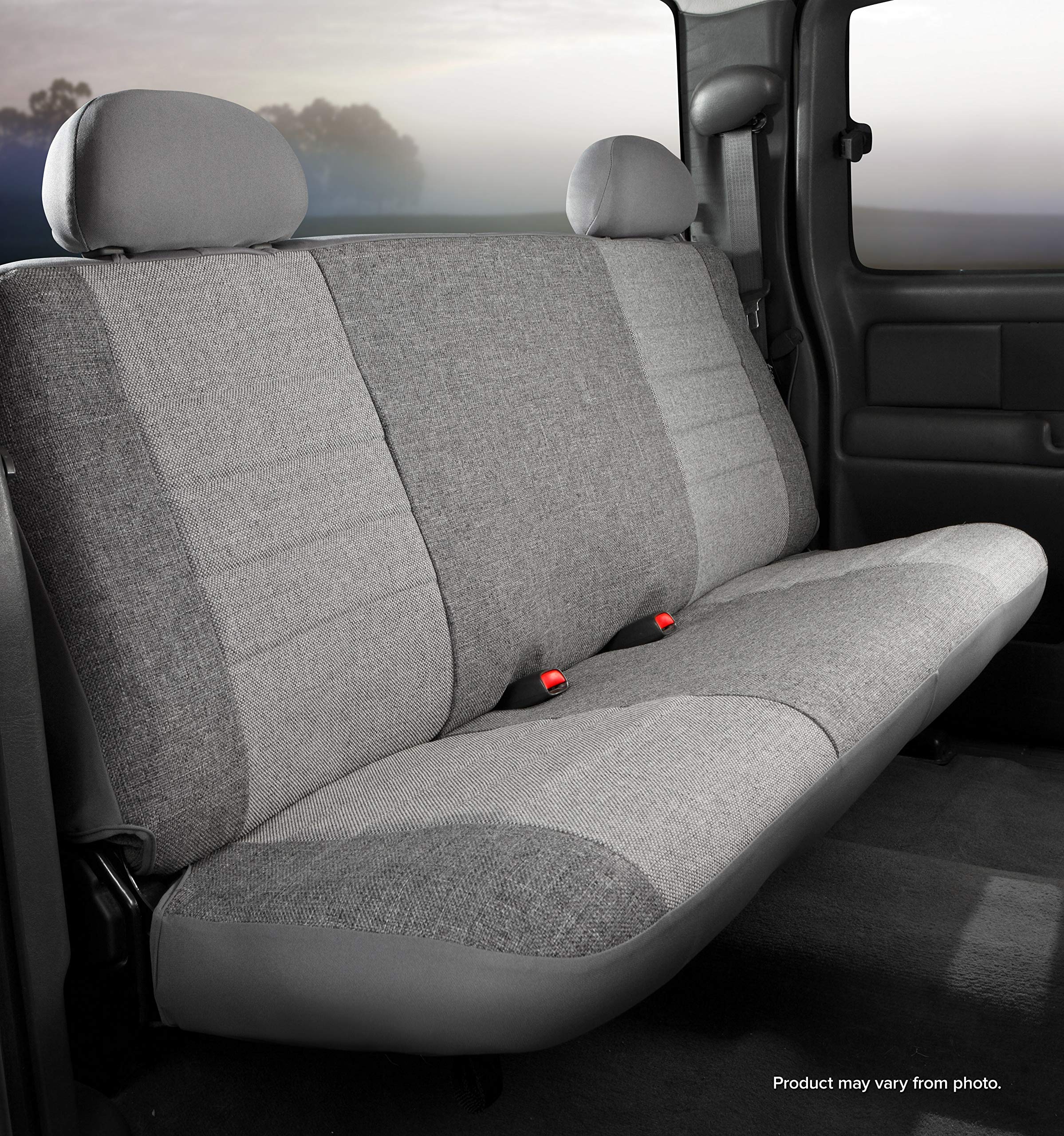 Fia OE37-22 Gray Custom Fit Front Bench Seat Cover - Durable Tweed Fabric for Cars, Trucks & SUVs | Perfect for Road Trips, Commuting & Vehicle Protection