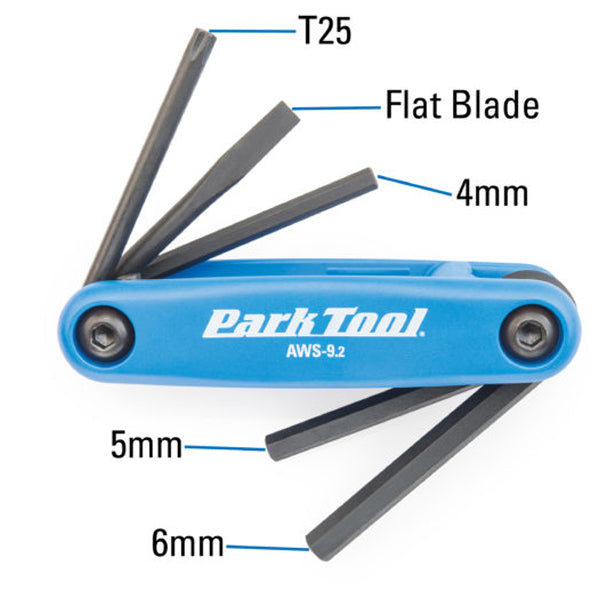 Premium AWS 9.2 Fold Up Hex Wrench Set - 9-Piece Metric & SAE Allen Key Kit for Bikes, Furniture & DIY Projects - Compact Portable Tool for Home, Garage & On-the-Go Repairs