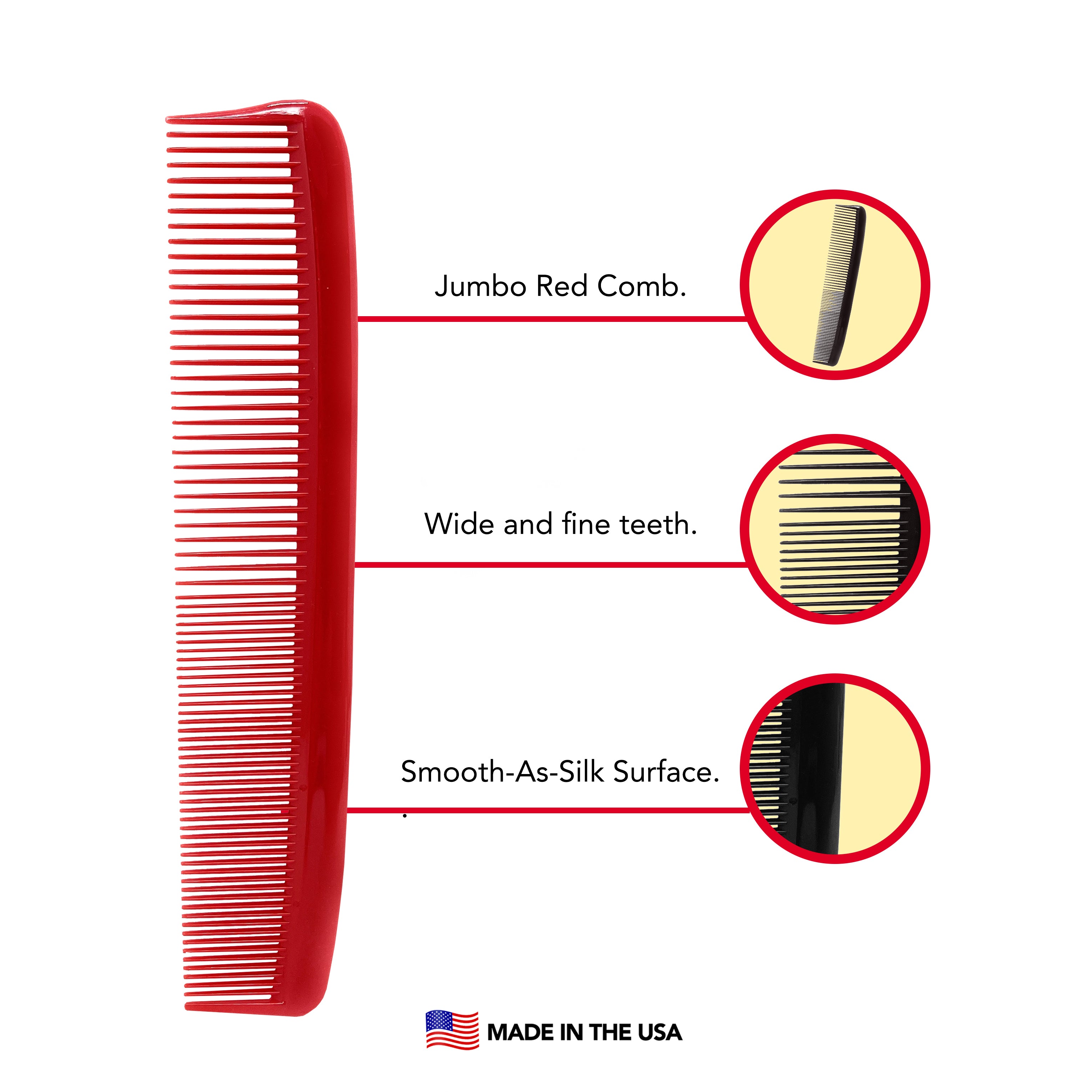 Professional Hair Cutting Comb Set - Wide & Fine Tooth Barber Comb for Styling, Cutting, Shampoo & Parting (1PC) - Perfect for Salon, Home Haircuts & Styling Tools