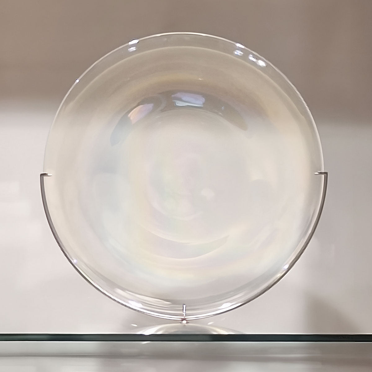 Handmade Iridescent Murano Glass Plate - Elegant Decorative Serving Dish for Dining, Wedding, and Home Decor