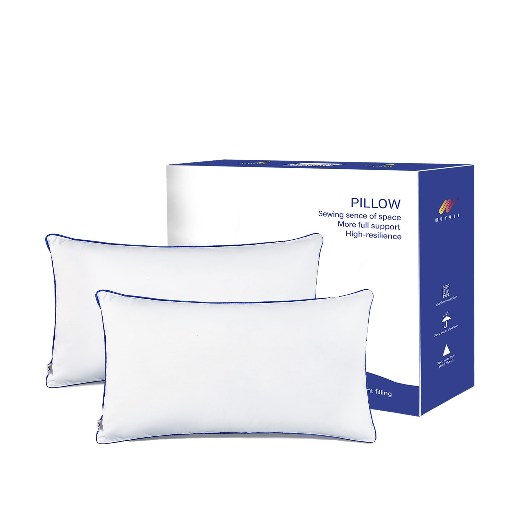 Premium 12x20 Inch Throw Pillow Inserts Set of 2 - White Rectangle Decorative Cushion Inserts for Sofa, Bed & Home Decor - Perfect for Living Room, Bedroom & Cozy Spaces