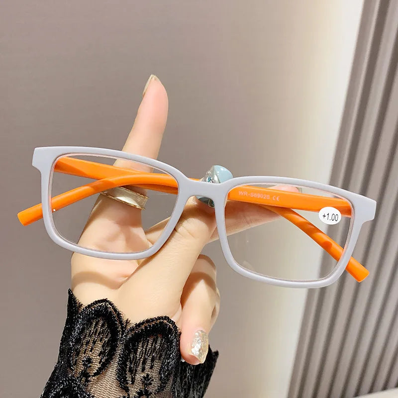 CCspace Unisex Full Rim Square Polycarbonate Reading Glasses +1.00 to +4.00 Strength - Lightweight & Durable for Reading, Computer Use & Office Work