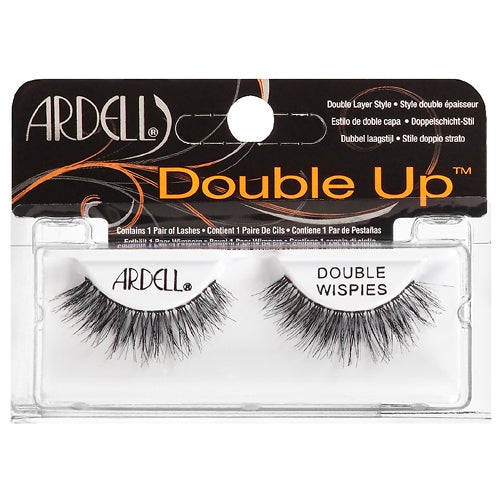 Ardell Double Up Double Wispies False Eyelashes - Natural Wispy Lashes for Dramatic Volume & Length - Perfect for Parties, Weddings & Special Occasions