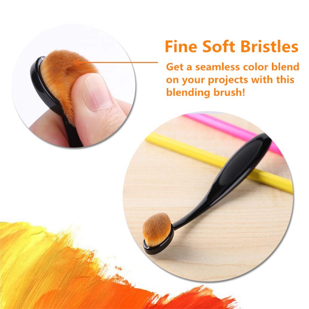 3-Pack Blending Brush Set for Paper Crafting & Makeup - 3 Sizes for Scrapbooking, Card Making, Stamping, Die Cuts & Background Blending - Perfect for Artists, DIY Projects & Cosmetic Application