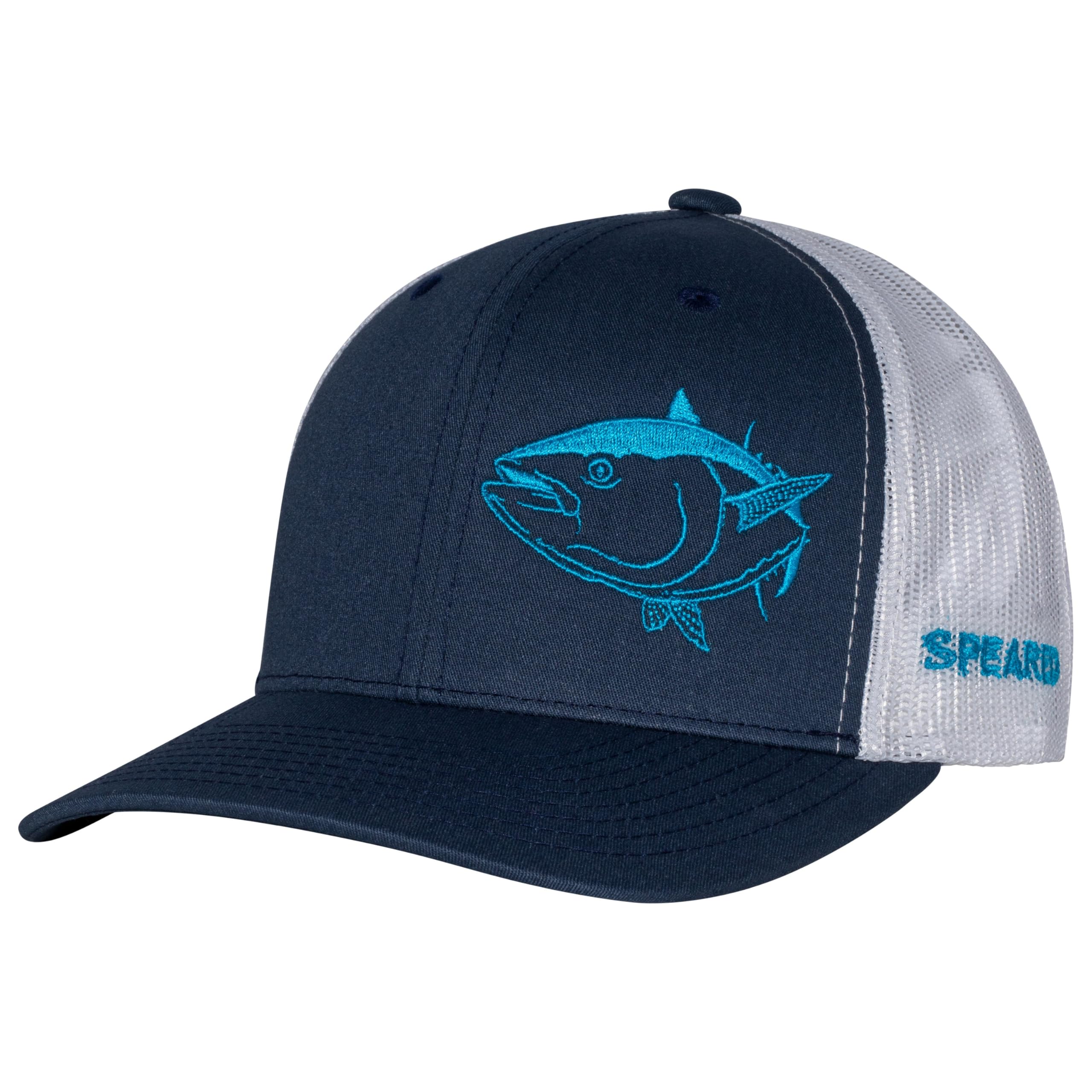 Bluefin Tuna Trucker Hat - Adjustable Snapback Cap for Fishing & Spearfishing | Perfect for Outdoor Adventures, Beach Trips & Sport Fishing Enthusiasts