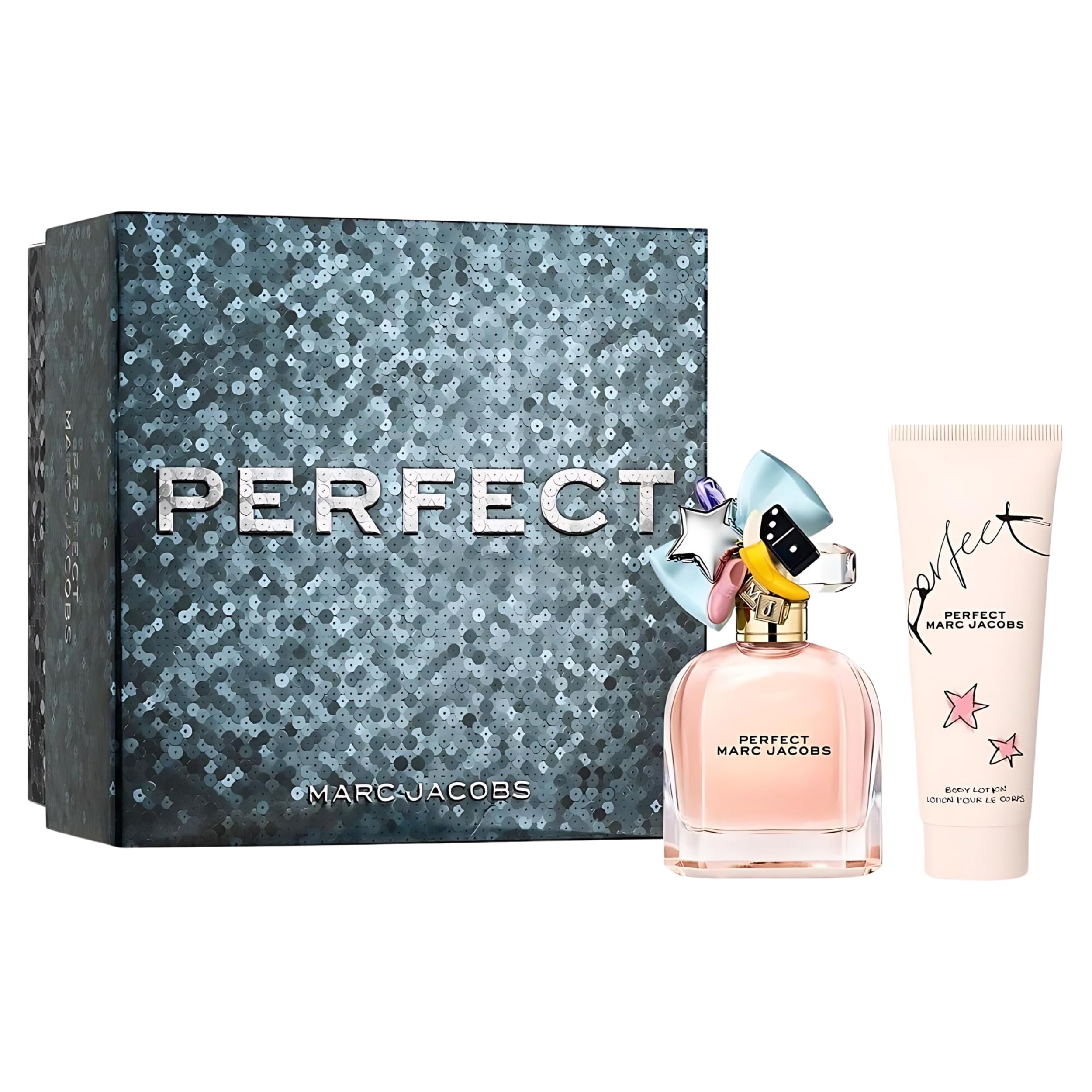 Marc Jacobs Perfect Perfume for Women - Eau de Parfum Gift Set with Travel Spray & Body Lotion | Birthday, Anniversary & Valentine's Day Present for Her