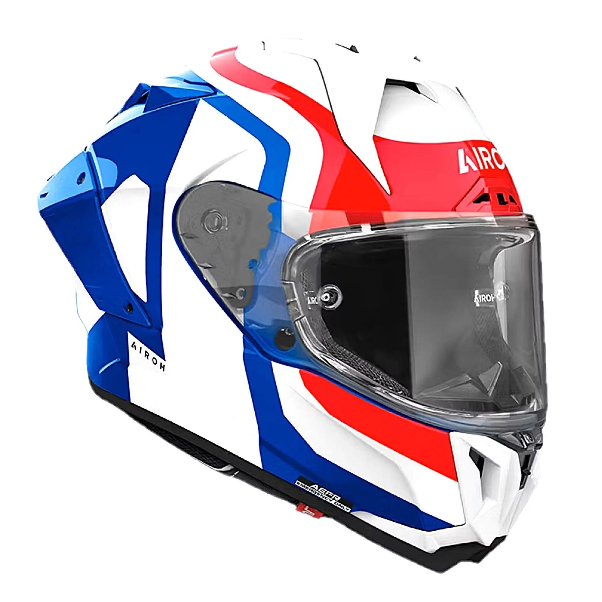 Airoh GP 800 Competition Motorcycle Helmet - Gloss Blue/Red - DOT & ECE Certified - Lightweight & Aerodynamic for Racing & Street Riding
