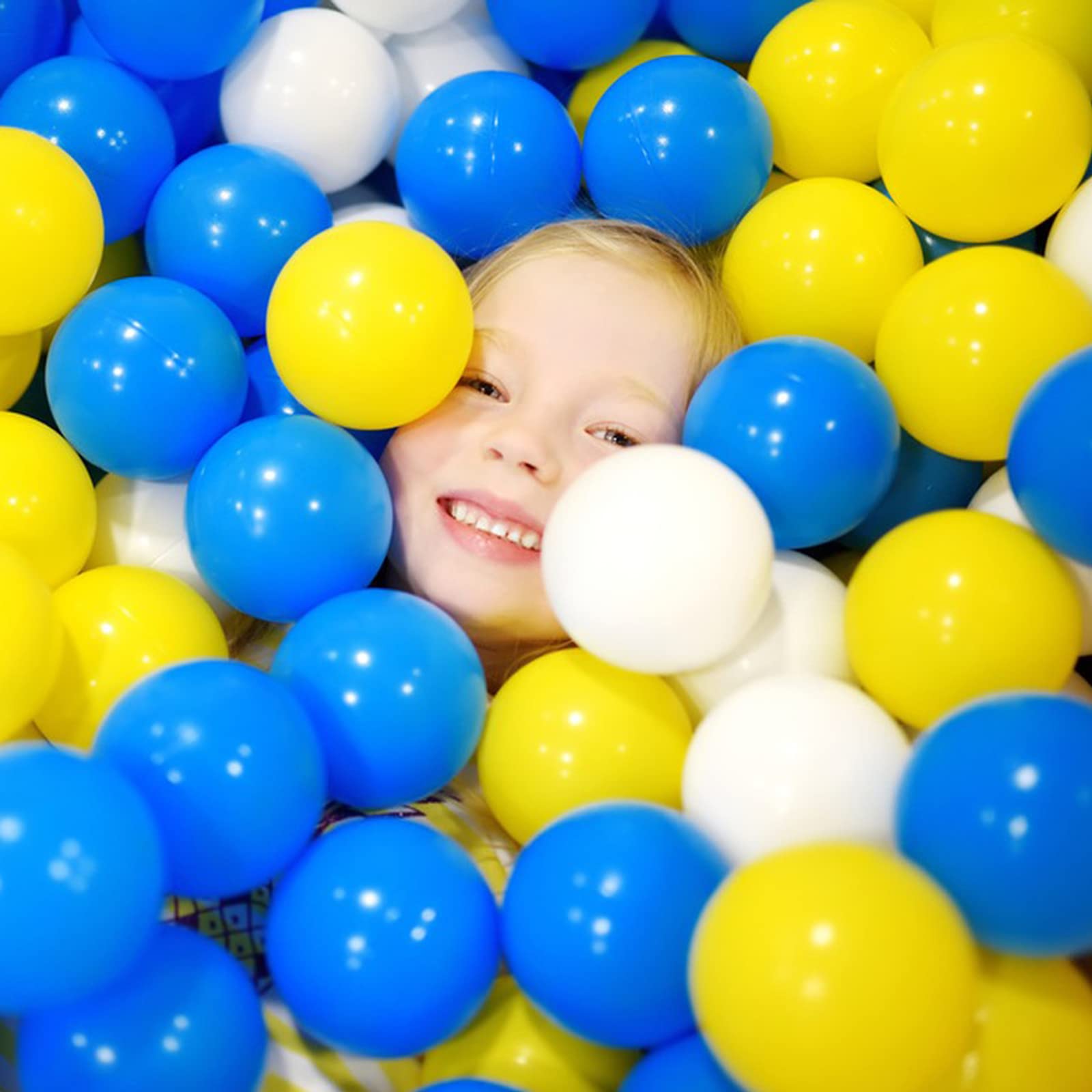 Soft Plastic Play Pit Balls - 200/500/1000/2000 Count BPA-Free Ball Pit Balls for Kids, Toddlers & Pets (2.2 Inch) - Perfect for Indoor Playhouses, Birthday Parties & Dog Play Areas