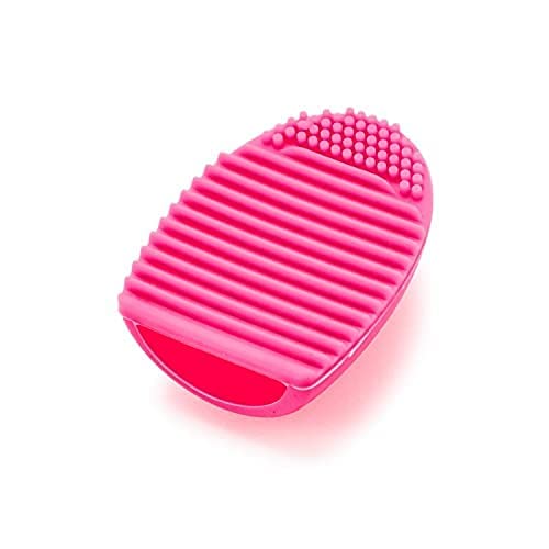 Premium Silicone Makeup Brush Cleaning Pad - Eco-Friendly Makeup Brush Cleaner Tool for Foundation, Eyeshadow & Blush Brushes | Perfect for Home & Professional Makeup Artists (Pink)