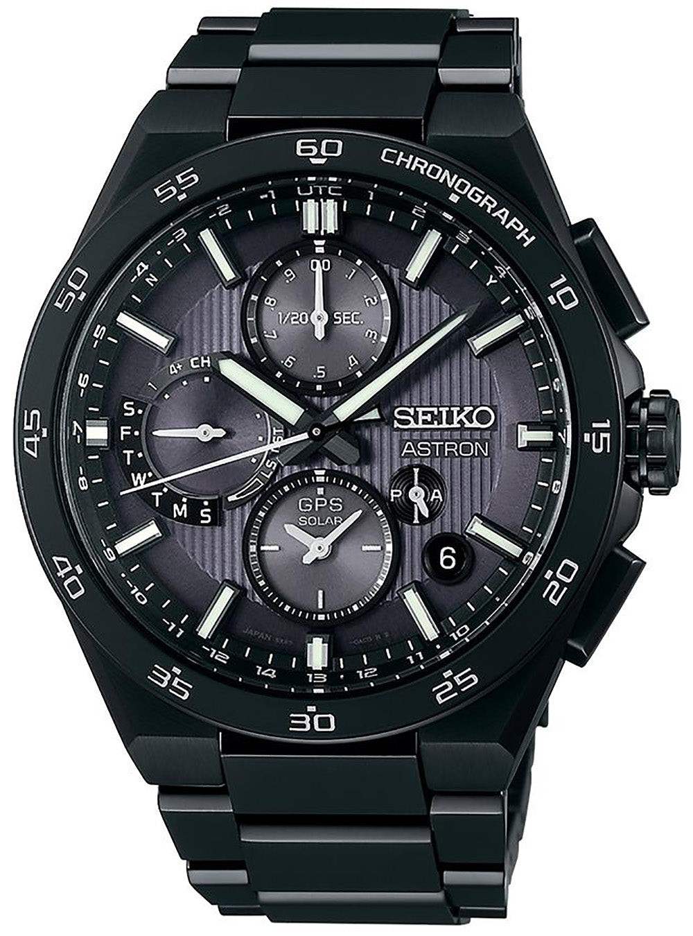 SEIKO ASTRON NEXTER 'DEEP NIGHT' 5X GPS Solar Chronograph Watch for Men - SBXC155 / SSH155 - Japanese Made JDM - Perfect for Business, Travel & Luxury Collectors