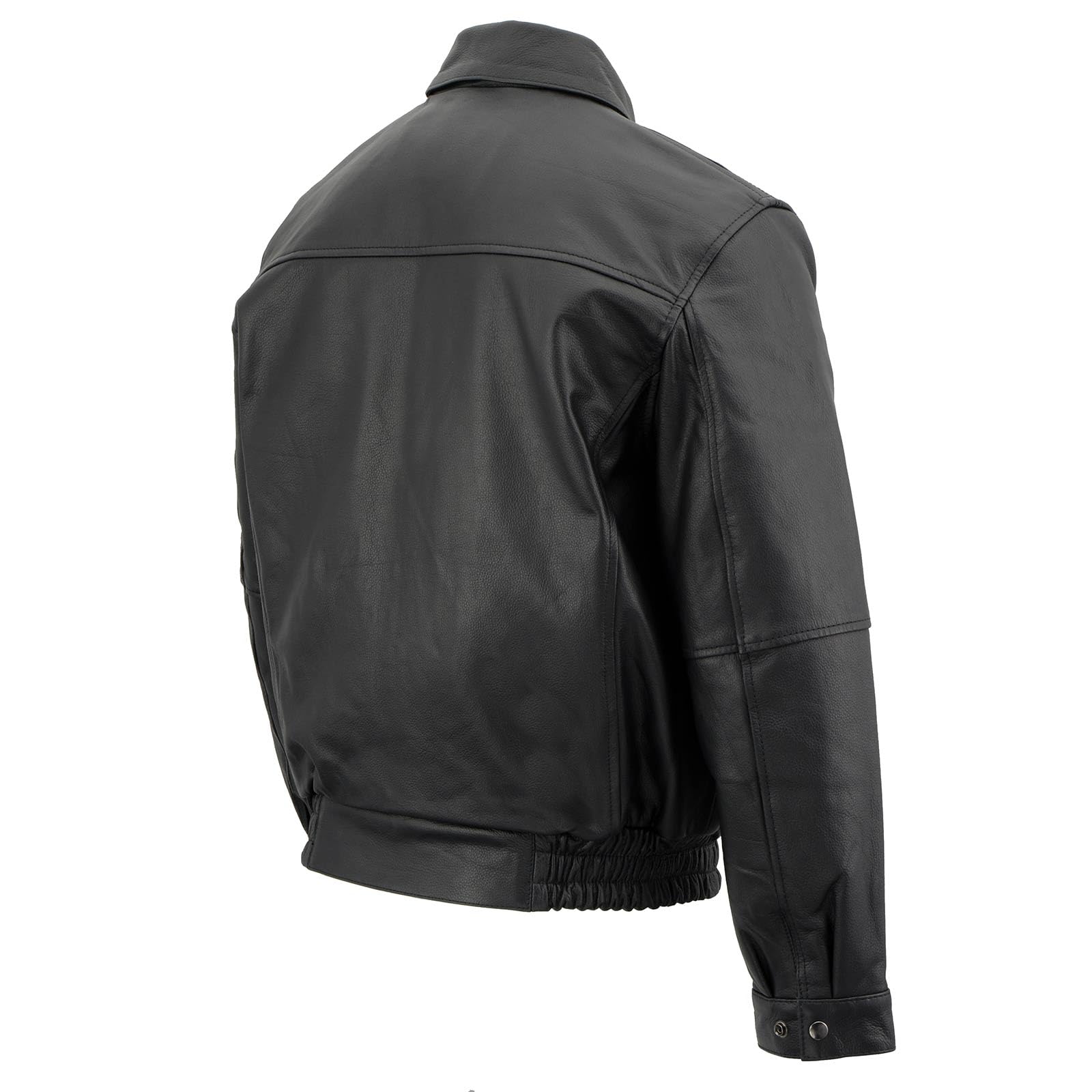 Milwaukee Leather Men's Classic Black Bomber Jacket - Genuine Leather Motorcycle Jacket for Men - SFM1519-2XL - Perfect for Riding, Casual Wear & Outdoor Adventures
