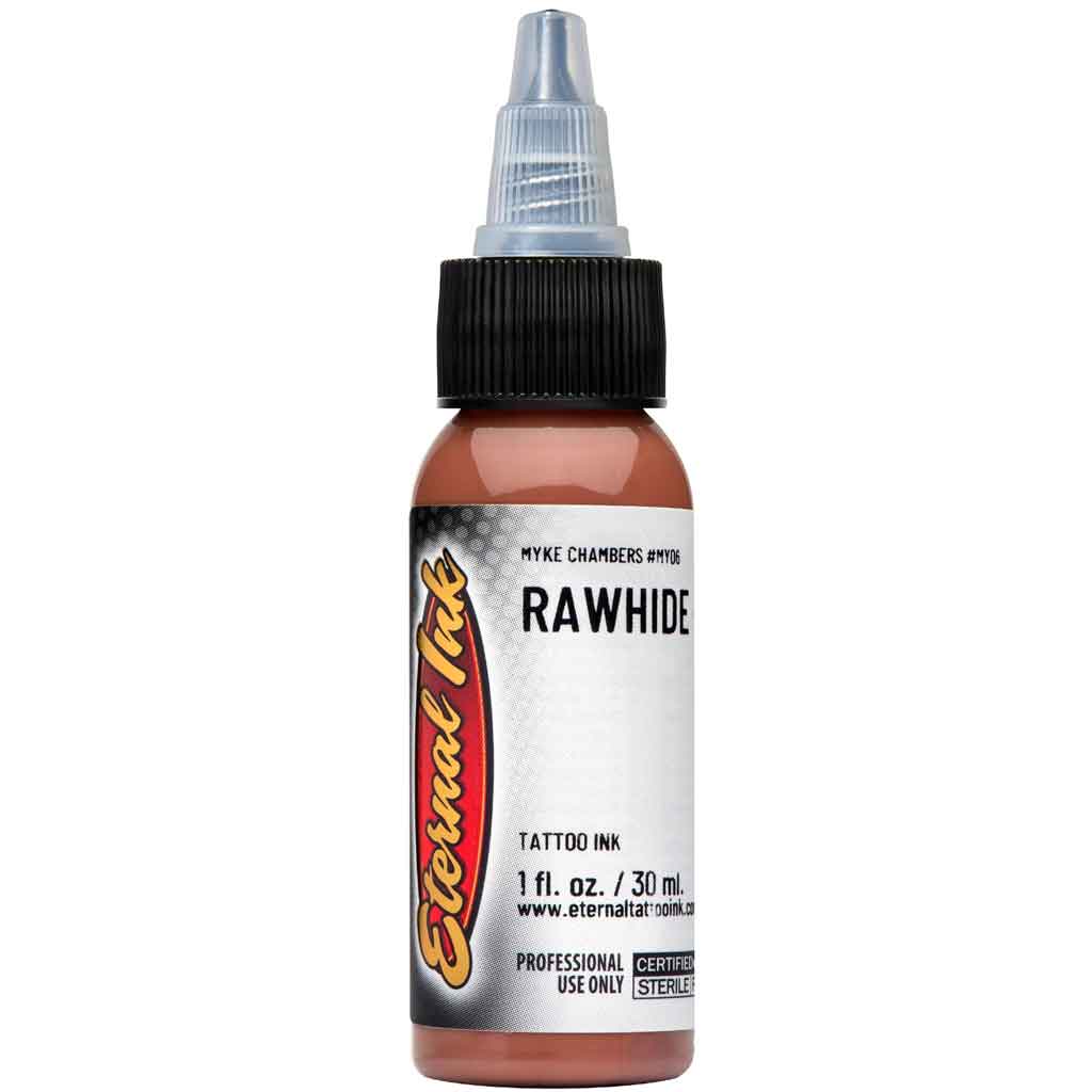 Premium Raw Hide Eternal Ink - 1 oz Tattoo Ink for Professional Artists - Perfect for Tattooing, Body Art & Permanent Makeup