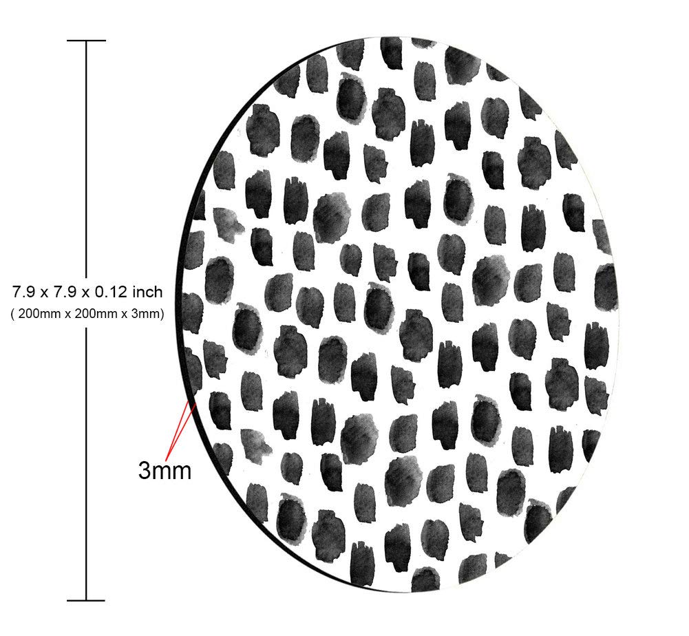 Smooffly Polka Dot Mouse Pad - Cute Round Non-Slip Desk Mat for Computer, Laptop & Office - Perfect Gift for Women, Girls & Teens - Home & Office Decor Accessory for Workstations & Gaming Setups