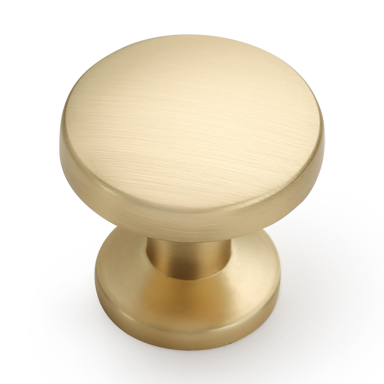 10 Pack Brushed Brass Cabinet Knobs - Vintage Dresser Drawer Pulls - Zinc Alloy Kitchen Cabinet Hardware - Perfect for Home, Office & DIY Furniture Upgrade