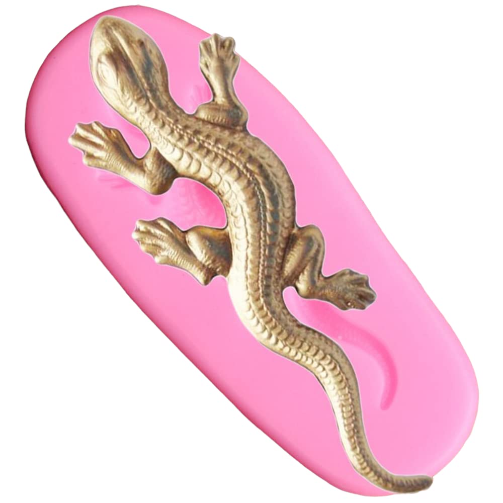 XSMART WORD Gecko Lizard Silicone Molds for DIY Baking - Fondant, Chocolate, Candy & Polymer Clay Molds - Perfect for Cake Decorating, Cupcake Toppers & Party Treats - Ideal for Birthday Parties, Halloween & Reptile-Themed Events