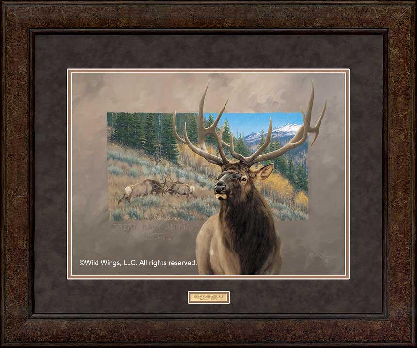 Premium GNA Elk Hunting Game Animal Print - Realistic Wildlife Art for Home & Cabin Decor | Perfect for Hunting Lodges, Man Caves & Outdoor Enthusiasts