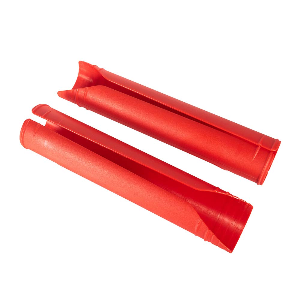 High Impact Resistance Motorcycle Upper Fork Guards - Durable Plastic Wraps for Dirt Bikes (Yamaha, Kawasaki, Husqvarna) - Red | Off-Road Protection & Enhanced Bike Safety