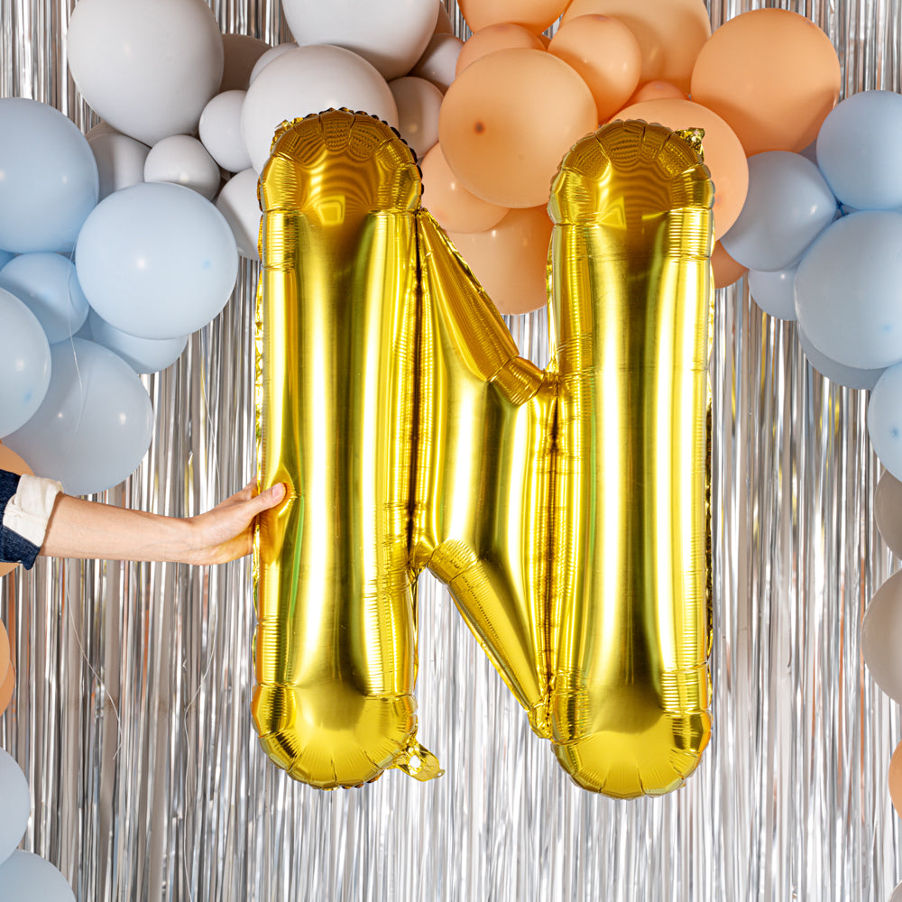 Balloonify Gold Mylar Letter N Balloon - 40 Inch Large Foil Alphabet Balloon for Birthday Party Decorations, Baby Shower, Graduation & Anniversary Celebrations