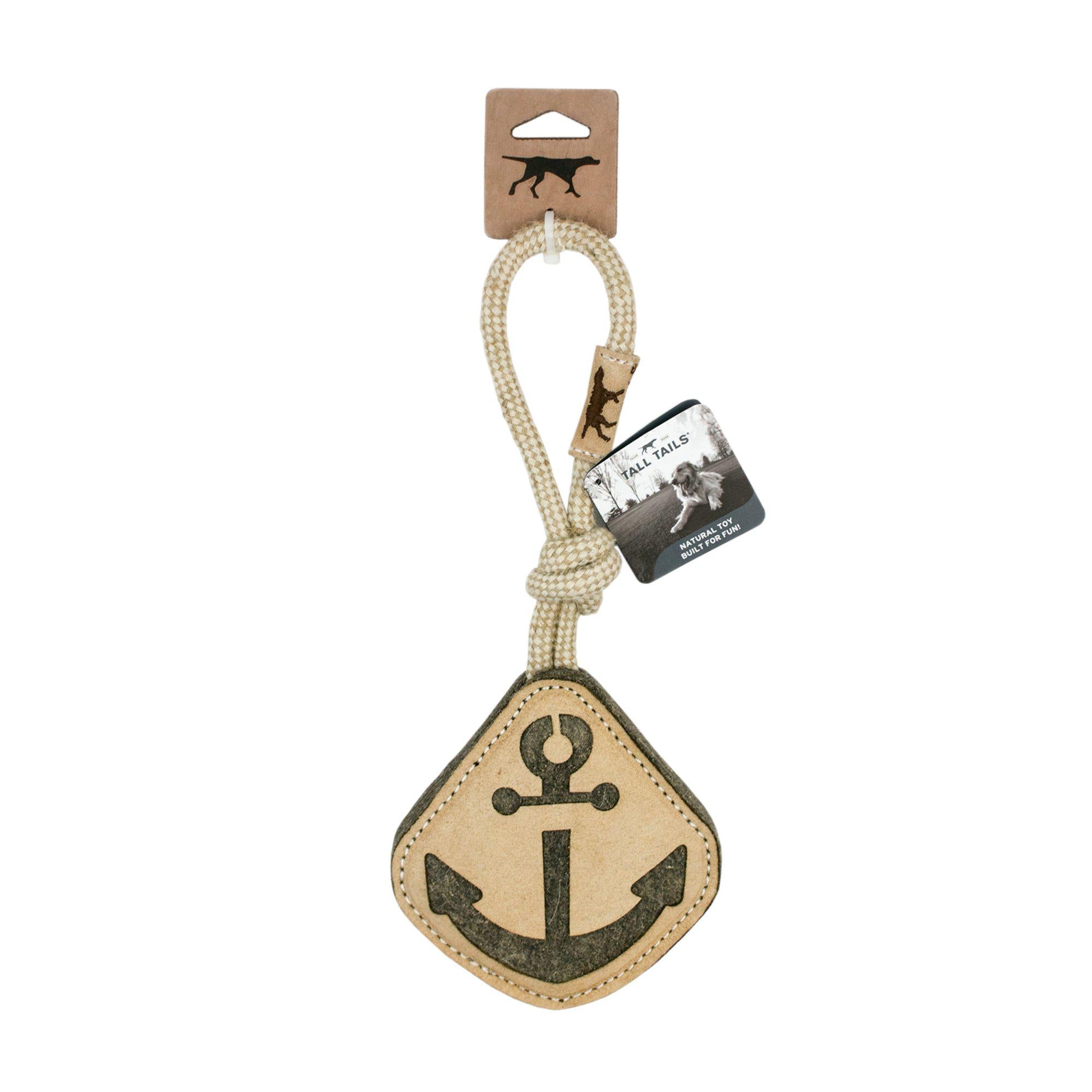 Premium Genuine Leather & Wool Anchor Keychain - Stylish & Durable Accessory for Keys, Bags, and Outdoor Adventures