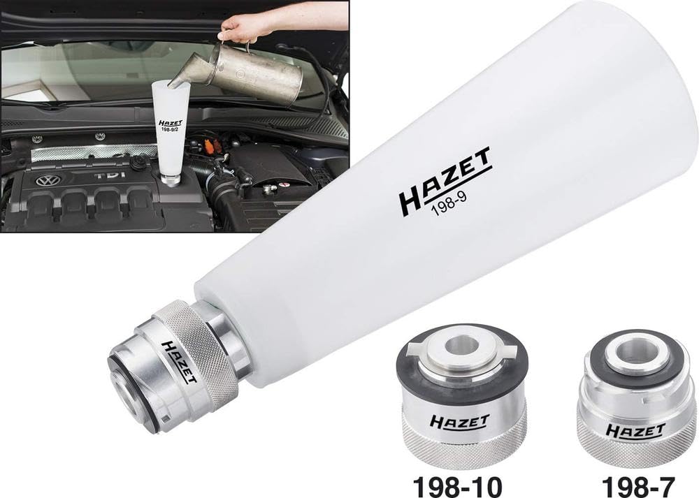HAZET 198-10/2 Engine Oil Filling Funnel - Multi-Colored Automotive Tool for Easy Oil Changes, DIY Car Maintenance & Motorcycle Fluid Refills