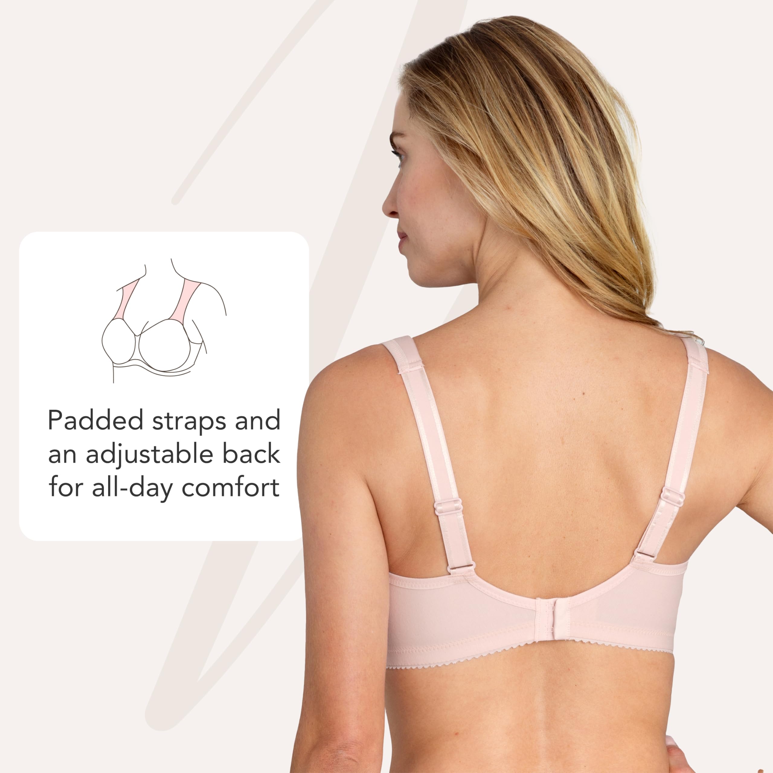 Miss Mary Women's Comfortable Cotton Non-Wired Bras - Full Coverage Support, Broderie Anglaise Design, Everyday Wear 38B Dusty Blue | Perfect for Work, Yoga & Relaxation