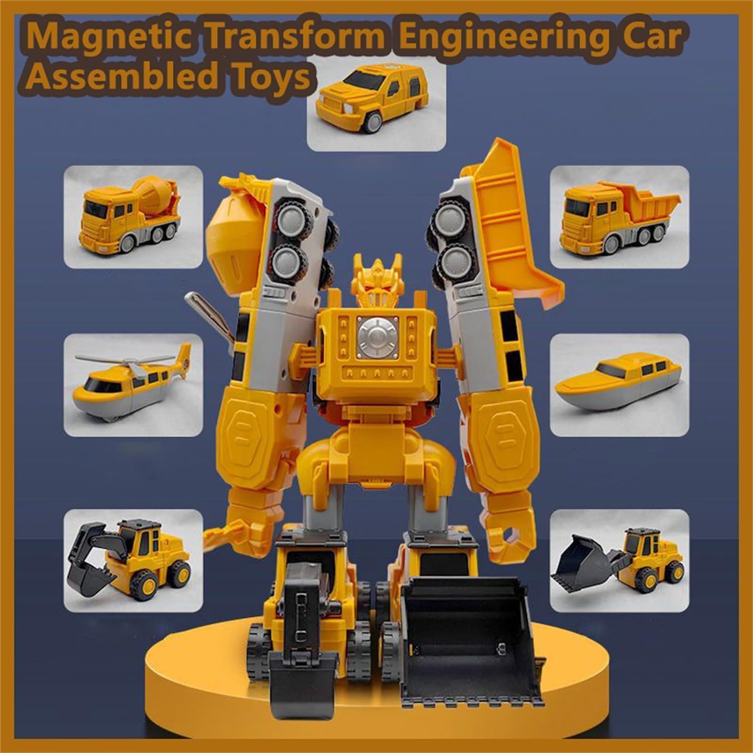 Magnetic Transform Engineering Car Building Toys with Storage Box - 3-8 Year Old Kids STEM Learning Toys, Magnetic Blocks for Toddlers, Transforming Robot Toy for Boys & Girls - Perfect for Indoor & Outdoor Play, Birthday Gifts & Educational Activities