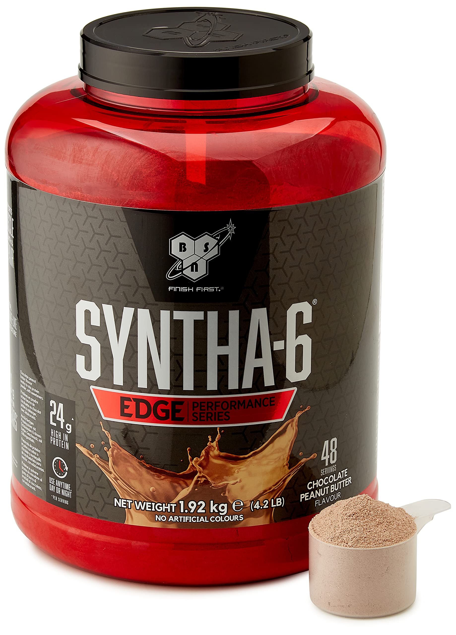 BSN Syntha-6 Edge Protein Powder 1.92 kg (4.23 lb) - Chocolate Peanut Butter Flavor for Muscle Recovery & Weight Gain | Post-Workout Shake & Meal Replacement for Athletes & Bodybuilders