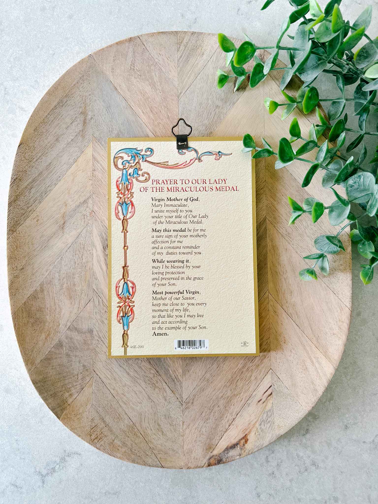 Our Lady of Grace Plaque - Elegant Religious Wall Decor for Home, Church & Prayer Spaces | Perfect for Devotion & Spiritual Inspiration